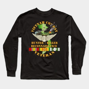 Vietnam Combat AVN Vet  Recon - Hunter Killer w VN SVC Long Sleeve T-Shirt